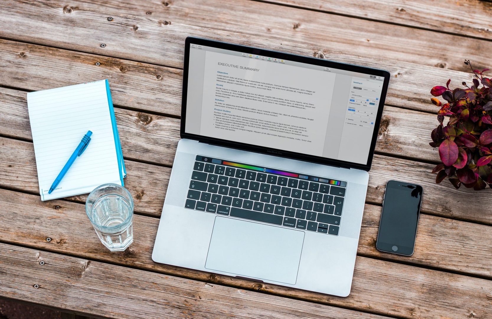 Image of a laptop on a desk