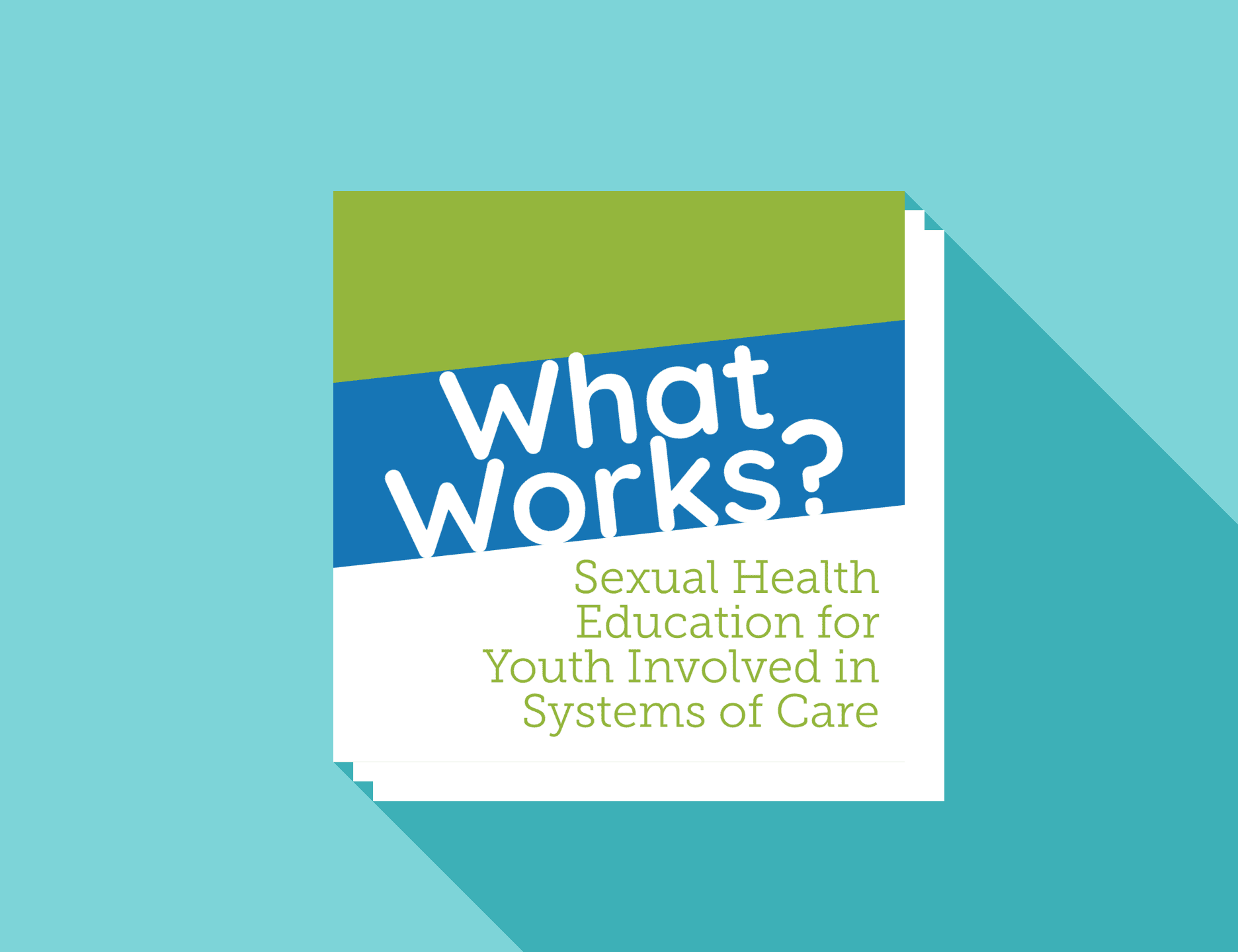 Image of word art for presentation title, What Works? Sexual Health Education for Youth Involved in Systems of Care