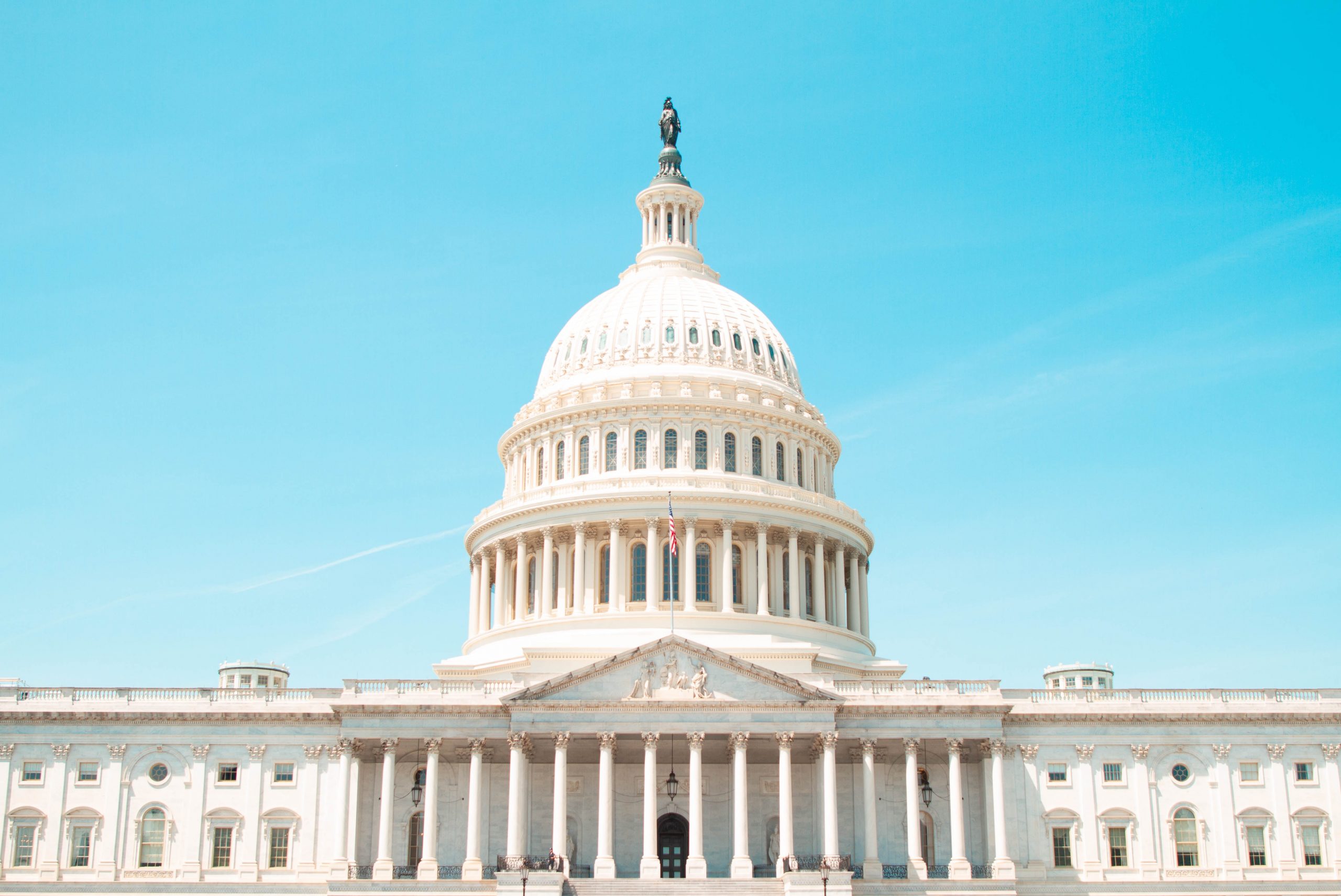 The US Capitol on a sunny day