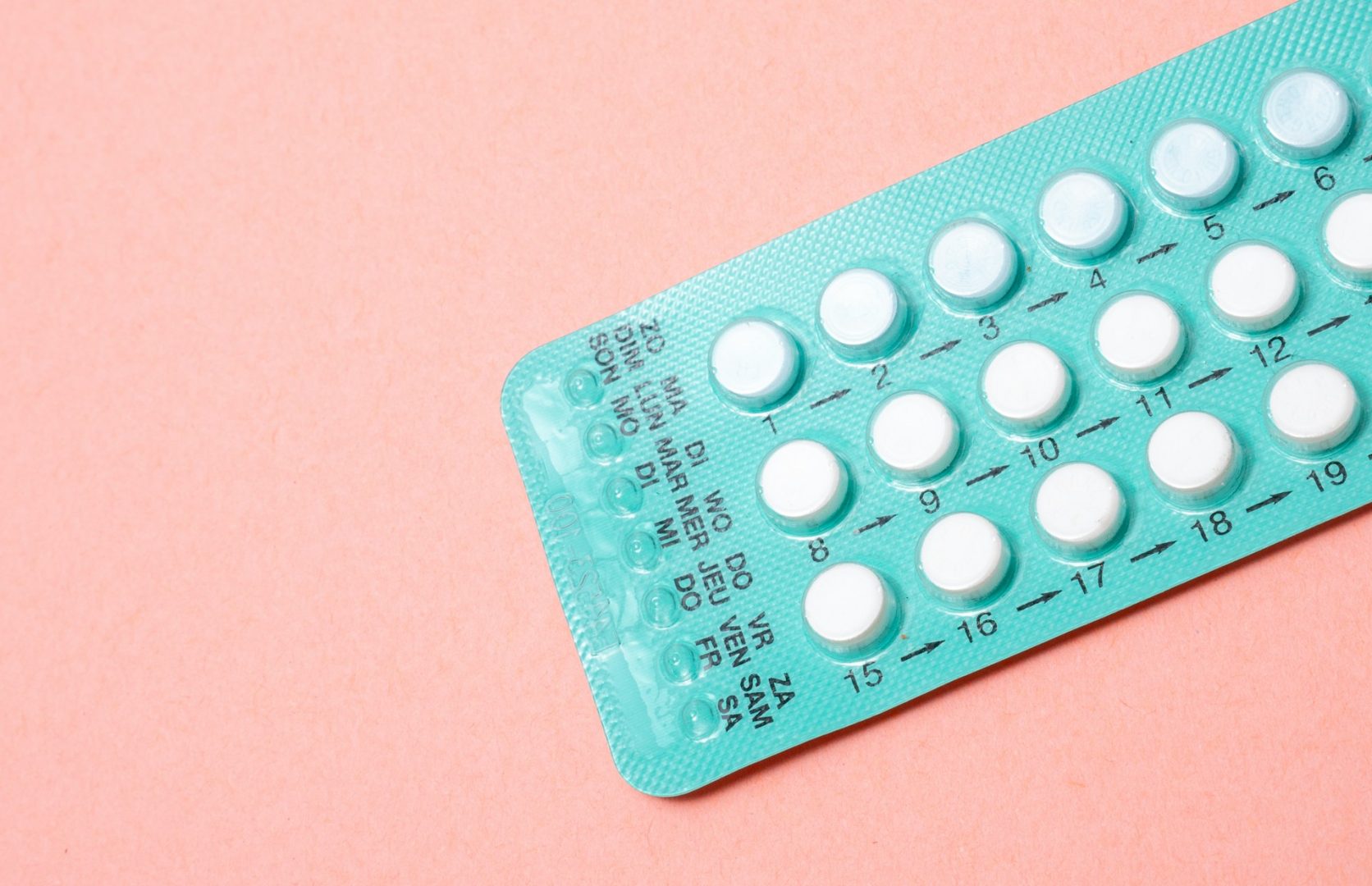 Birth control pills pack